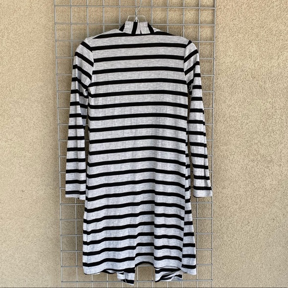 Stripes Lightweight Drape Long Cardigan Pockets - Picture 4 of 5